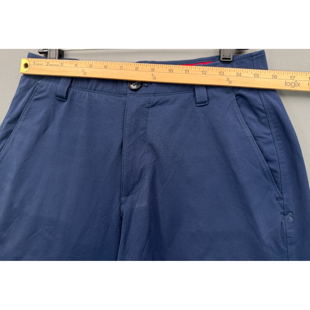 Under Armour Golf Shorts Navy Blue Stretch Performance Flat Front | Men's 32 - Picture 8 of 11